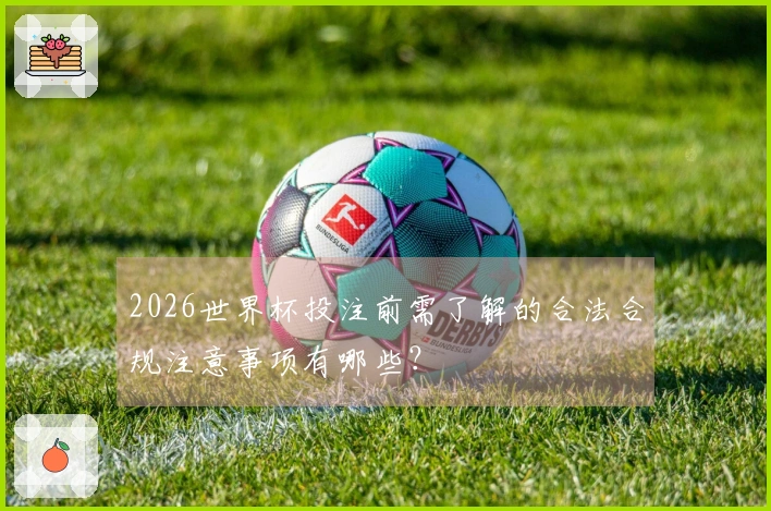 2026世界杯投注前需了解的合法合规注意事项有哪些？