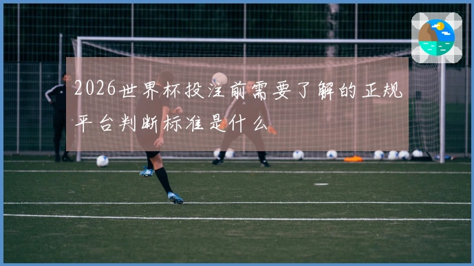 2026世界杯投注前需要了解的正规平台判断标准是什么